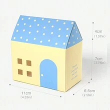 1入組/5入組多彩房屋城堡簡單可愛糖果餅乾包裝盒，房子形狀，可愛的小城堡，孩子節慶禮物 - 彩色房子城堡 - 查看 8