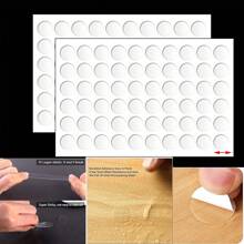 600pcs Double-Sided Adhesive Tape, Transparent Odorless Double-Sided Tape For Couplets, Balloons, Car Decor, Suitable For Wedding Supplies, Home Goods, Multi-Purpose Strong Adhesive - White - View 1