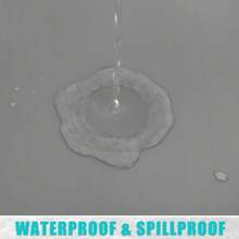 1pc Rectangular Solid Color Tablecloth With Elastic Flannel Backing And Vinyl Cover, Waterproof And Wipeable Table Cover, Suitable For Indoor, Outdoor, Picnic And Camping - Multicolor - View 4