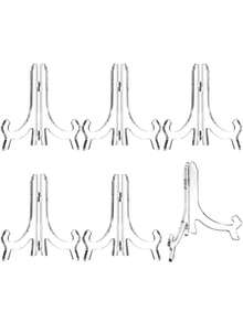 Acrylic Easel Stand, Display Stand, Plate Stands For Display, Photo Holder Picture Frame Book Stand - Clear - View 1