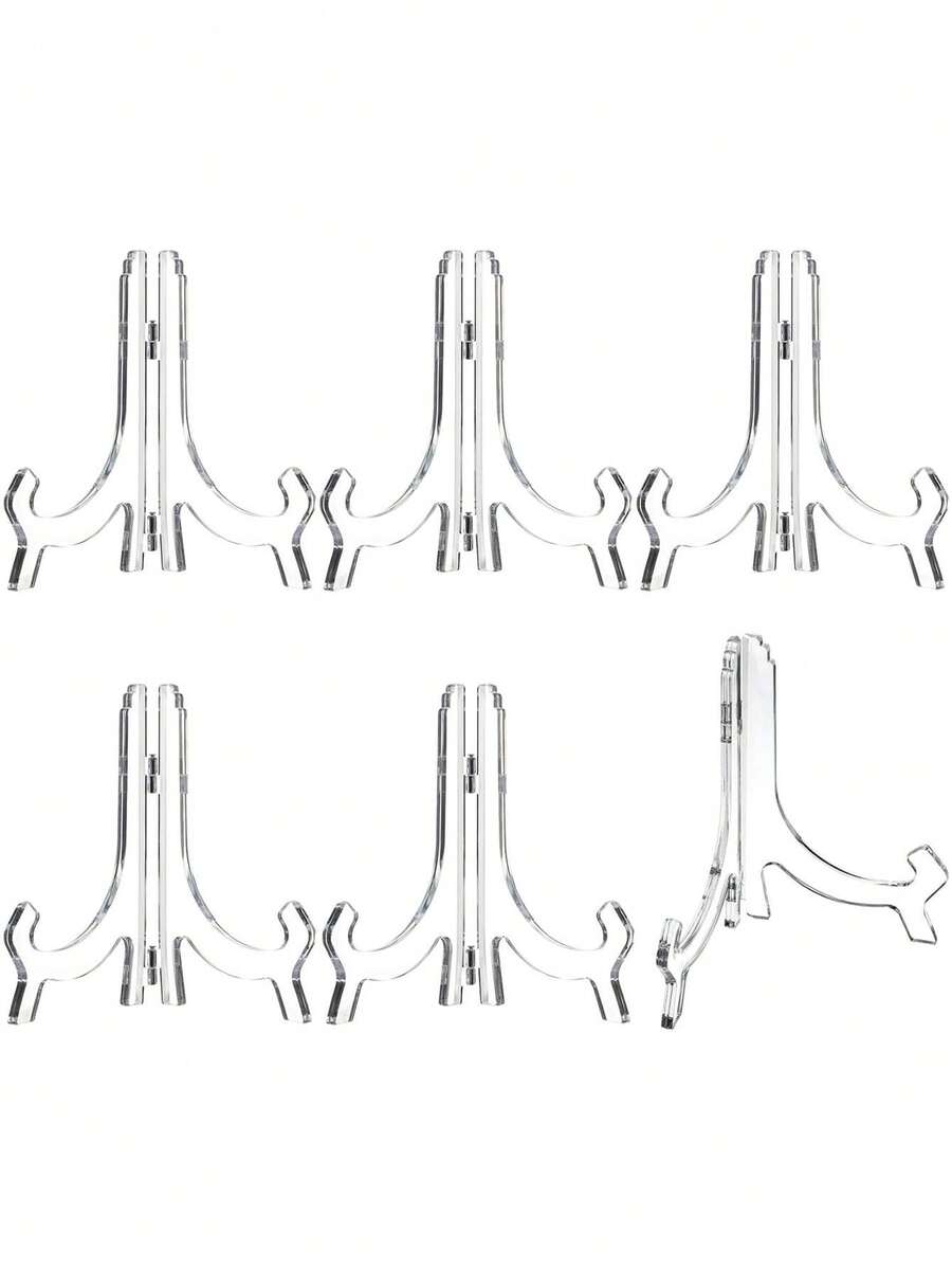 Acrylic Easel Stand, Display Stand, Plate Stands For Display, Photo Holder Picture Frame Book Stand - Clear - View 1