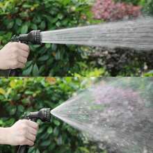 Flexible Garden Hose Expandable Water Hose Flexible Hose Flexible 7.5-30m /(25ft/50ft/75ft/100) Black European Standard Garden Latex High Pressure Car Wash Water Gun Garden Telescopic Water Pipe - Black - View 3