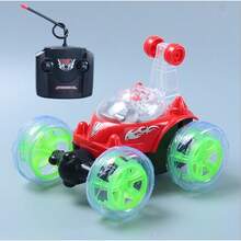 1入組高速遙控特技車，越野車具備翻滾功能，隨機顏色配送，適用於泳池水中遊戲、泳池派對 - 彩色 - 查看 2