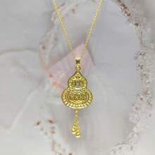 Một chiếc Chalcedony tự nhiên, Mặt dây chuyền vòng cổ dát đá quý thủ công mạ vàng, Trang sức thời trang, Trang sức vòng cổ dành cho nữ, Vòng cổ đá quý, Quà tặng ngày lễ, Quà tặng cho cô ấy. - Bầu E - Xem 4