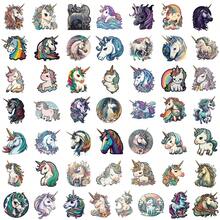 50入組獨角獸防水DIY創意貼紙玩具，可用於筆記本電腦移動智能手機手機殼吉他桌面杯子旅遊摩托車汽車配件貼紙 - 彩色 - 查看 6