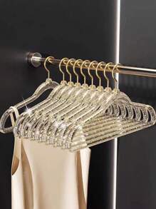 5/10/20pcs Acrylic Gold Powder Coat Hangers - Gold Dust - View 2