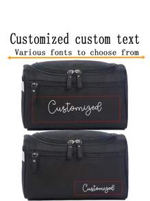 Personalize sua Bolsa Exclusiva de Artigos de Toalete, Bolsa de Armazenamento Portátil de Zíper para Maquiagem, Bolsa de Cosméticos à Prova d'Água de Alta Capacidade, Bolsa Portátil para Maquiagem com Separação Seca e Úmida, Bolsa de Viagem Multifuncional para Viagens de Negócios para Banheiro, Viagem, Faculdade, Dormitório, Praia, Verão, Portátil, Multifuncional Feminina, Multifunção, para Aniversários, para Negócios/Deslocamento/Trabalho/Escritório