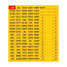 129pcs Self-Adhesive Circuit Breaker Box Label Sticker, Weather-Resistant Fuse Box Label Sticker, Visible Identification, 2 Colors Available - Yellow - View 4