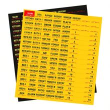 129pcs Self-Adhesive Circuit Breaker Box Label Sticker, Weather-Resistant Fuse Box Label Sticker, Visible Identification, 2 Colors Available - Yellow - View 5