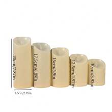 2024年新款蠟燭燈，浪漫氛圍蠟燭燈，多種規格LED電子蠟燭燈，擺動模擬假蠟燭，婚禮浪漫告白生日表演裝飾燈光，LED電子蠟燭，擺動無煙蠟燭燈，生日氛圍燈 - 白色 - 查看 3