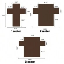 1/2/3 Seater Sofa Cover Couch Loveseat Slipcover Pet Dog Mat Furniture Protector - màu nâu - Xem 10