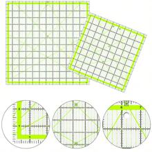 Quilting Sewing Ruler,Square Quilting Rulers,Fabric Cutting Ruler,Fabric Cutting Ruler For Quilting, Sewing & Crafts Template,Transparent Sewing Drawing Template Tailor Dressmaker Quilting Tool With Grid Lines For Designers Tailors Quilting Sewing Crafts