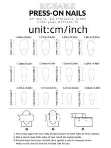 24入組閃亮杏仁形指甲亮片，時尚優雅的設計，適合女性，派對、舞蹈和日常穿著壓克力甲指甲用品 - 彩色 - 查看 4