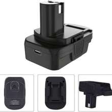 用於DeWalt和Milwaukee電池的DM18RL電池轉接器，可將20V / 18V鋰電池轉換為Ryobi 18V P108 ABP1801電池，並帶有USB端口 - 黑色 - 查看 4