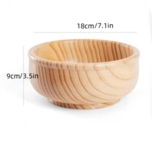 1pc Set Of Large And Small Wooden Salad Bowls With Spoon And Fork - Multicolor - View 2