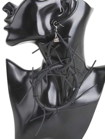 1pair Creative Punk Style Women's Pendant Earrings, Fashionable Rubber Jewelry Drops
