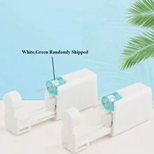 8 Pieces Set Disposable Ear Piercing Kits,Include With 4 Pack Self Ear Piercing Gun With Built-In Cubic Zirconia Ear Studs,4pcs Ear Stud,Professional And Home Use For Women Men - White - View 5