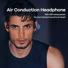 REMAX Tai nghe không dây Air Conduction,Tai nghe thể thao,Âm thanh nổi 3D,Chống nước IPX6, Nghe nhạc/Cuộc gọi/Thể thao, Tín hiệu ổn định, Đeo mà không bị áp lực và không bị gò bó,Tương thích rộng rãi,Siêu bền,Dễ sử dụng, Chờ lâu,Chứng nhận FCC&CE&RoHS,Màu đen - màu đen - Xem 11