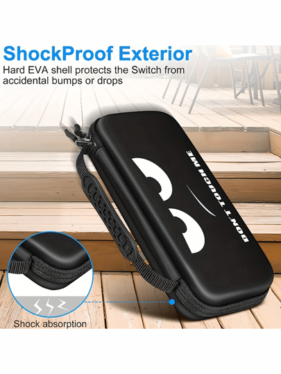 1pc Creative Black Cool Carrying Case Compatible With Switch / Switch OLED / Switch Lite Gaming Console