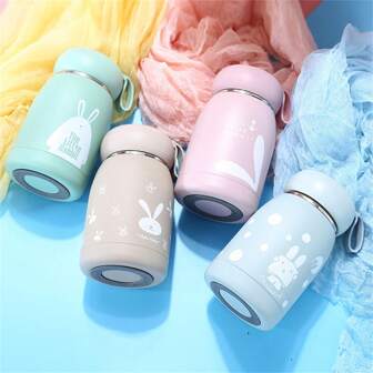10.8oz/320ml High Quality Stainless Steel Double Wall Vacuum Insulated Tumbler, Cute Cartoon Design, Creative Mini Size, Suitable For Couples, Office, Restaurant, Outdoors, School, Birthday, Mother's Day, Holiday Gift