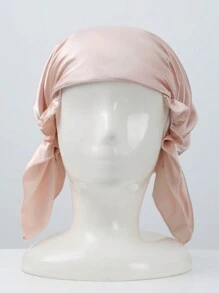 Hair Bonnet With Tie Band, Large Silk Sleep Cap For Curly Hair, Silk Hair Wrap For Hair Care - Multicolor - View 1