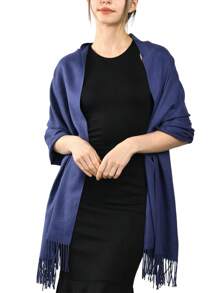 1pc Women Solid Color Silky Pashmina Shawl Wraps Soft Bride Bridesmaid Shawl For Formal Evening Party Wedding Accessories Women - A - View 27