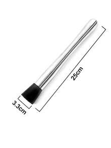 1pc 304 Stainless Steel Ice Crushing And Juicing Muddler Tool Lemon Tea Storm Handmade Ice Breaker - Silver - View 5