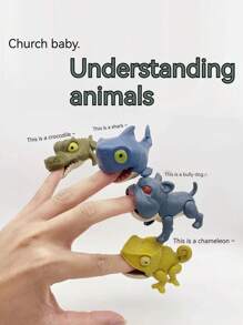 儿童迷你咬手恐龙玩具 新奇模型玩具 创意书桌摆件 儿童生日礼物 - 儿童节 / / / 圣诞节礼物 房间装饰 - 彩色 - 查看 2