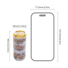 3 Cuộn/Bộ Bộ Băng Washi Phong Cảnh Hoa, Thiết Kế Cây Hoa Lãng Mạn Để Làm Album Ảnh, Viết Nhật Ký, Trang Trí Gói Quà - Nhiều màu - Xem 7