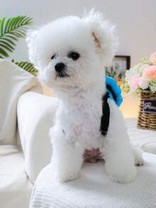 1pc Pet Backpack For Small Dogs Like Toy Poodle, Chihuahua - Blue - Blue - View 4