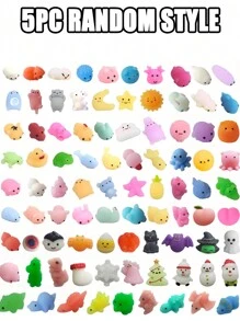 Juguetes antiestrés mini squishy de animales y bollos en estilo aleatorio, en paquetes de 5, 10 o 30 piezas, regalos para fiestas y cumpleaños - Multicolor - Ver 14
