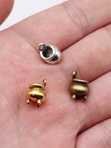 10入組11x8x8mm（0.43x0.31x0.31英寸）3D鼎爐香爐吊飾創意吸睛儀器時尚項鍊手鐲耳環鑰匙扣DIY珠寶製作手工藝品 - 香爐 - 查看 1