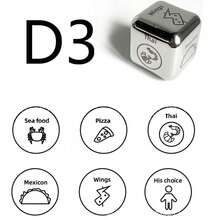 1/5 Trò Chơi Xúc Xắc Thực Phẩm, Xúc Xắc Quyết Định Thực Phẩm, Chất Liệu Thép, Đạo Cụ Trò Chơi Kỷ Niệm Cặp Đôi, Trò Chơi Xúc Xắc Ngày Đêm, Trò Chơi Tiệc Ngày Lễ Quà Tặng Sáng Tạo - Bạc - Xem 13