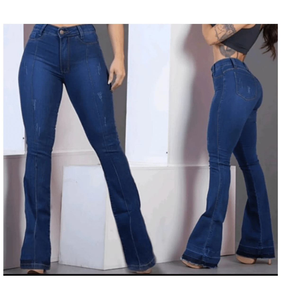 Women Jeans - 藍色 - 查看 1