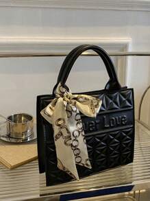 New Women's Fashion Shoulder Bag, Rhombus Pattern Casual Crossbody Bag, Stylish Large Capacity Tote Bag, Minimalist Party