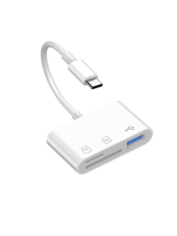 Sd Card Reader For Type-C,3-In-1 Card Slot Memory Card Reader Supports SD And TF Card Trail Camera Viewer Sd Card Adapter Portable Micro Sd Card Reader No Application Required Plug And Play, Achieving Multi-Device Connection And Convenient Data Transfer!