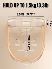 1 pieza Soporte para cámara montable en pared con orificio para cable, fácil instalación, bandeja flotante pequeña, estante de exhibición de decoración de pared multifuncional para organización del hogar - Multicolor - Ver 2