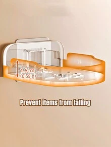 1 pieza Soporte para cámara montable en pared con orificio para cable, fácil instalación, bandeja flotante pequeña, estante de exhibición de decoración de pared multifuncional para organización del hogar - Multicolor - Ver 3