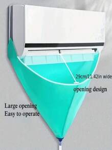 Undurchlässiges Klimaanlagen-Reinigungsset mit Ablauf - komplettes Werkzeugsortiment, Abdeckung für Heim-Klimaanlagenreinigung, wiederverwendbarer doppelschichtiger verstärkter Wasserbeutel (Spatel wahllos versendet mit oder ohne Logo)