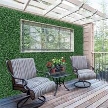 1PC, 25*25 Milan Grass, Artificial Plant Background Wall, Real Touch, Lawn Party Courtyard Decoration, Suitable For Wedding Garden Balcony