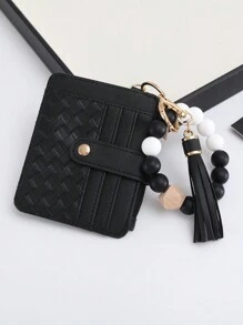 Acest portofel din piele PU are multiple funcții practice: un slot pentru carduri facilitează depozitarea cardurilor importante, decorațiunea detașabilă cu ciucure adaugă o notă de modă și personalizată, îndeplinind în același timp nevoile zilnice de depozitare. Portofel pentru carduri, portofel pentru carduri de vizită, portofel pentru carduri de credit, portofel pentru carduri de identitate, portofel pentru femei, portofel mini, poșetă, portofel pentru carduri.