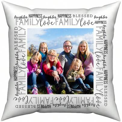 1 chiếc vỏ gối trang trí tự thiết kế in ảnh gia đình, in một mặt, thích hợp cho gia đình, người yêu, trẻ em, thú cưng, bạn bè, phù hợp cho đám cưới, ngày lễ, tiệc tùng, Ngày của Mẹ, Ngày của Cha, Lễ Tạ ơn, phòng khách, ghế sofa, phòng ngủ, mọi mùa.