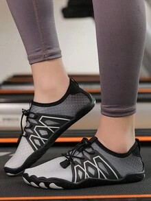 Scarpe Acquatiche Uomo Per Canyoning, Rafting, Pesca, Snorkeling E Altri Sport Acquatici, Caratterizzate Da Una Rete In Tessuto Ad Asciugatura Rapida E Da Un Design Antiscivolo - nero - Visualizzare 3