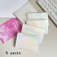 61x91mm 50pcs/Pack Matte Card Sleeves,CPP Laser Heart Holo Postcards 3 Inch Top Load Bags Back To School - Multicolor - View 13
