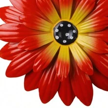 1pc Metal Flowers Outdoor Wall Decor, Metal Garden Wall Art Decoration, Metal Flower Outdoor Wall Hanging Sculptures, For Home Garden - Multicolor - View 10