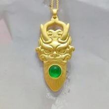 Pingente de Colar de Pedra Natural de Calcedônia, Artesanato Folheado a Ouro, Joia de Moda, Colar de Mulher, Colar de Pedras, Presente de Férias, Presente Para Ela.