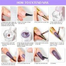 40ml Monomer Acrylic Nail Liquid With 3PCS Nail Brush Acrylic Liquid Monomer For Acrylic Powder Nails Extension DIY Nail Brush& Acrylic Nail Cup&Nail Form Paper Tray Acrylic Press On Nails