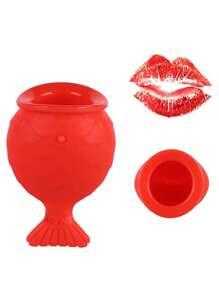 1 Pieza Potenciador De Labios De Silicona, Ejercitador De Labios - Rojo - Ver 1