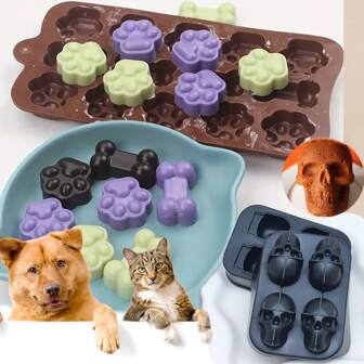1pc Pet Supplement Moulds, Cat Strip Dog Snack Mould, DIY Supplement Moulds,Make Different Holiday Meals For Dogs, Birthday Meals, Halloween Gifts