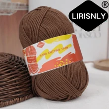 Hilo de lana seleccionado manualmente Lirisnly, 100% acrílico con brillo, colores brillantes, suave para la piel, transpirable y cómodo, ideal para tejer bufandas, sombreros, suéteres, abrigos y manualidades DIY.